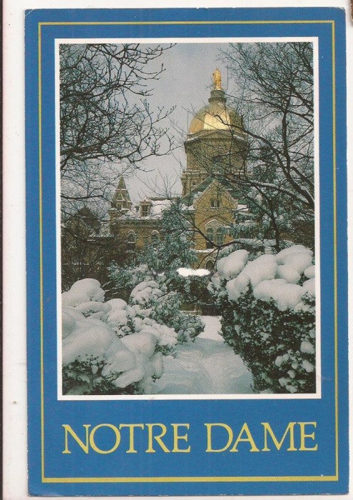 FA84 -Carte Postala- SUA - University of Notre Dame, Indiana, circulata 1995