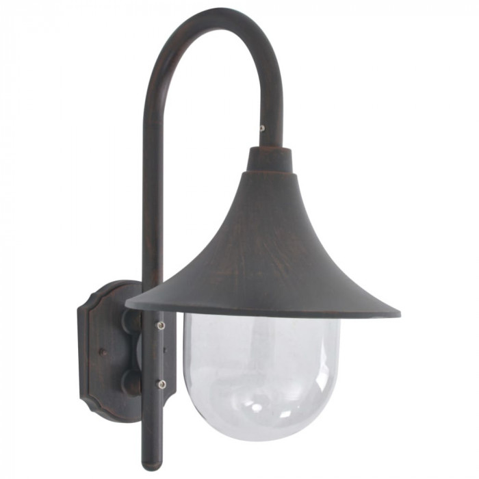 vidaXL Lampă de perete de grădină E27, bronz, 42 cm, aluminiu 44213