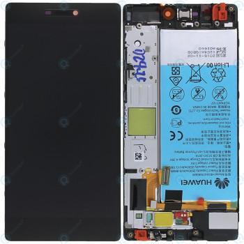 Huawei P8 (GRA-L09) Capac frontal modul display + LCD + digitizer + baterie gri 02350GSR 02350GRW foto