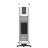 Radiator ceramic Heinner HCH-L2000WH, 2000 W, Display LED, Control touch, Telecomanda, Functie Anti-Inghet, Functie ECO, Functie oscilare, Alb/Negru