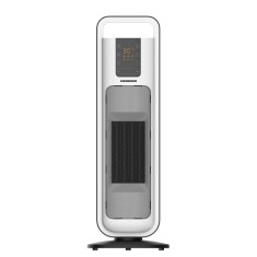 Radiator ceramic Heinner HCH-L2000WH, 2000 W, Display LED, Control touch, Telecomanda, Functie Anti-Inghet, Functie ECO, Functie oscilare, Alb/Negru