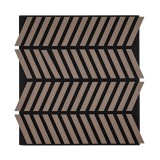 Panou acustic de perete Deco XII cu aspect de stejar tratat cu ulei, 60x60x1,8 cm