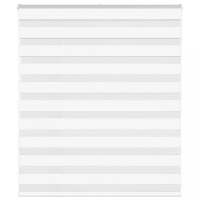 vidaXL Jaluzea tip zebra alb lățime țesătură 120,9 cm poliester foto