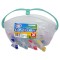 Set cos cu 20 carlige pentru rufe, silicon si plastic, multicolor