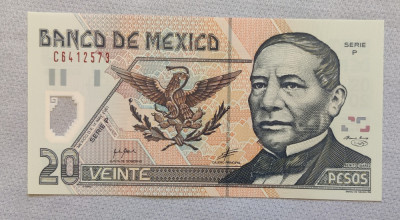 Mexic - 20 Pesos (2001) polimer foto