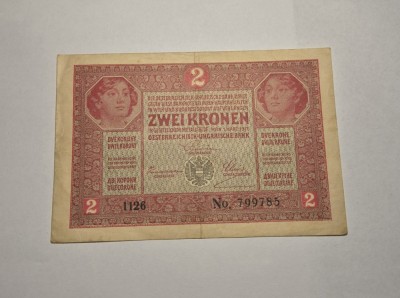 2 Korona Kronen Coroane 1917 XF foto