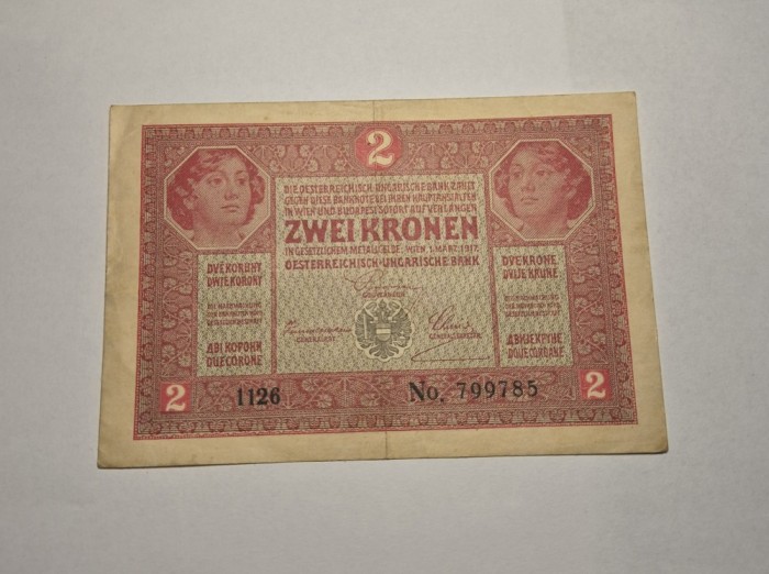 2 Korona Kronen Coroane 1917 XF