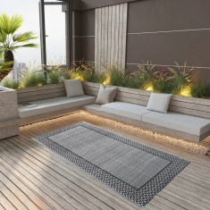 vidaXL Covor de exterior, gri, 80x150 cm, PP