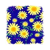 Cumpara ieftin Sticker decorativ, Galbenele, Albastru, 55 cm, 6605ST