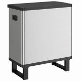 HOMCOM Coș de gunoi automat cu senzor, 54 L, 3 compartimente, oțel inoxidabil, argintiu | Aosom Romania