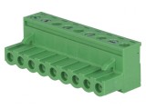 Regletă de conexiuni deconectabilă 5mm 9 piste drept mufă