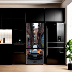 Folie imprimata color pentru decor Frigider, dimensiune 200 x 90cm, model: AVX-FR03 foto