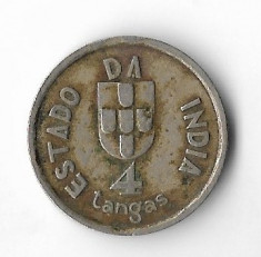 Moneda 4 tangas 1934 - India Portugheza, cotatii ridicate! foto