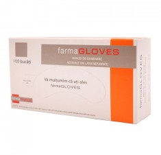Cutie 100x Manusi Latex, Farma Gloves, Unica Folosinta, Texturate, Nepudrate, Albe, Marimea XL