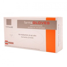 Cutie 100x Manusi Latex, Farma Gloves, Unica Folosinta, Texturate, Nepudrate, Albe, Marimea XL