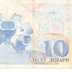 M1 - Bancnota foarte veche - Macedonia - 10 dinari - 1993