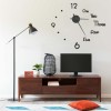 VidaXL Ceas de perete 3D design modern, negru, 100 cm, XXL