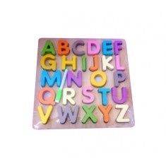 Joc educativ, Tablita de scris cu Alfabet, litere masive si groase 1.5 cm, 26 piese, TT0011