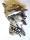 Insigna mare colectie militar din Torino,dimensiuni:55 x 45 mm,greutate:42 grame