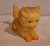 PISICA - figurina din cauciuc Jucarie veche Aradeanca din anii 1970
