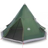 Cort de camping tipi pentru 4 persoane, verde, impermeabil