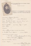 Cerere de viza pentru pentru Regatul Sarbilor Croatilor Slovenilor 1926