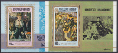 DB1 Pictura Ou&amp;#039;Aiti State 2 x SS MNH Manet Renoir foto