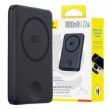 Baterie Externa Baseus Bank EnerFill FT11, 10000mAh, 27W, PD + QI + FQI, 2 x QI - 1 x USB-C, Neagra P1008210G123-00