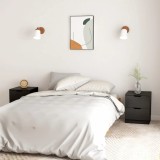 VidaXL Dulapuri noptieră, 2 buc., negru, 40x40x50 cm, lemn prelucrat