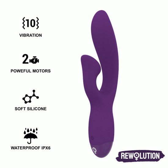 REWOLUTION - REWOFUN FLEXIBLE VIBRATOR WITH RABBIT