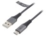 Cablu USB 2.0 USB-A la USB-C 0,5m Textil 480Mbps, Goobay