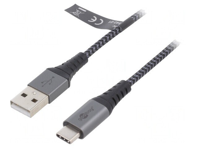 Cablu USB 2.0 USB A la USB C 2m Textilă