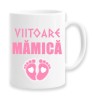 Cana alba personalizata &quot;Viitoare mamica&quot;, INOVATIX&reg;. 330ml, Oem