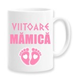 Cana alba personalizata &quot;Viitoare mamica&quot;, INOVATIX&reg;. 330ml