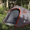 Gossi cort de camping tunel 3 persoane, gri/portocaliu, impermeabil