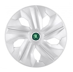 Set 4 Capace Roti Autohelix MSA&reg; potrivite jantelor de 16 inch, pentru Skoda Nou Verde, model Luna Crom