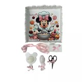 Cumpara ieftin Tavita Turta cu 6 Piese - Minnie Bucatareasa - TPT58 Alb cu Roz Deschis