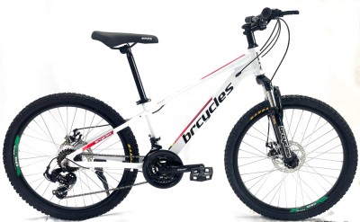 Bicicleta MTB 26&amp;Prime; BR Tornado, cadru Aluminiu, 21 viteze, cu Shimano, Alb foto