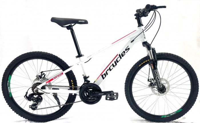 Bicicleta MTB 26&Prime; BR Tornado, cadru Aluminiu, 21 viteze, cu Shimano, Alb
