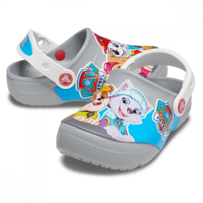 Saboți Crocs Fun Lab Paw Patrol Gri - Light Grey foto