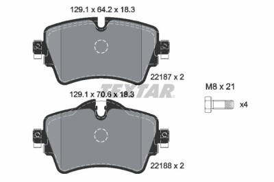 TEXTAR 2218701 Q+ set placute frana,frana disc foto