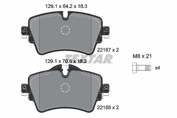 TEXTAR 2218701 Q+ set placute frana,frana disc