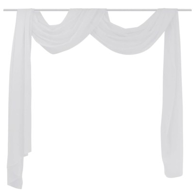 Draperie transparentă din voal 140 x 600 cm, alb 130756 foto