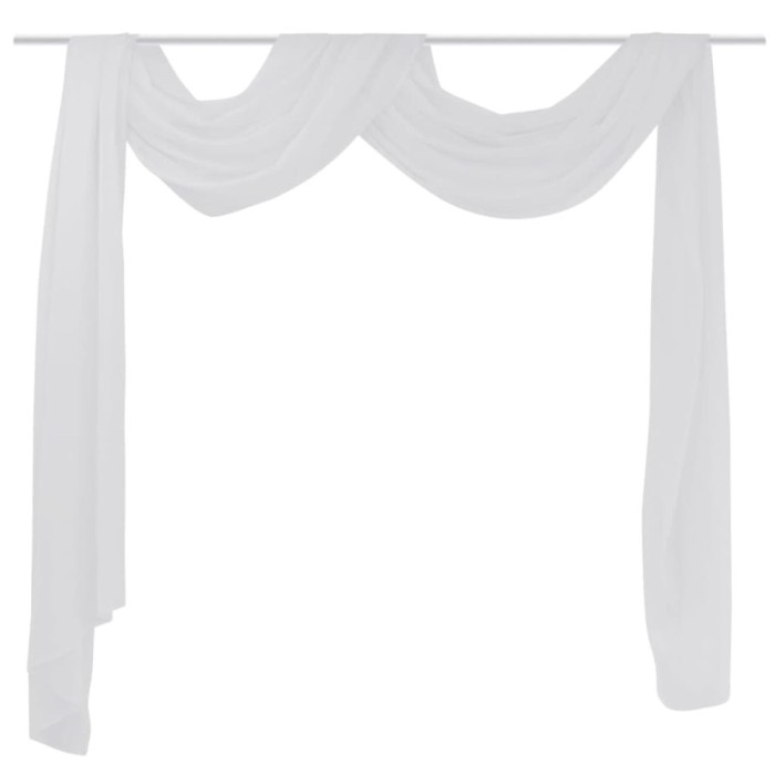 Draperie transparentă din voal 140 x 600 cm, alb 130756