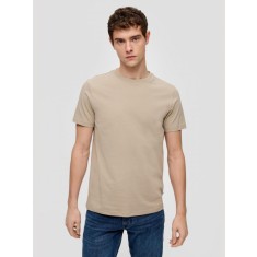 Tricou barbati cu decolteu la baza gatului si croiala Regular fit, Crem, S