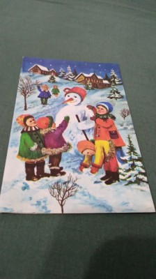 CARTE POSTALA FELICITARE CIRCULATA foto