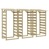 Cumpara ieftin Pergole cu acoperis, 3 buc., 100x90x200 cm, lemn de pin tratat