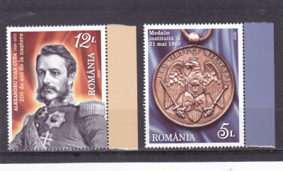 ROMANIA 2020 - AL.I.CUZA,MNH,LP 2278, 2 VALORI foto