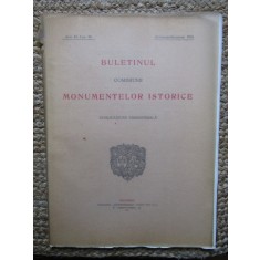 BULETINUL COMISIUNII MONUMENTELOR ISTORICE , PUBLICATIUNE TRIMESTRIALA ANUL VI , FASC. 24 ,OCTOMBRIE-DECEMBRIE 1913