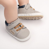 Pantofiori gri pentru baietei - Baby Boy (Marime Disponibila: 6-9 luni (Marimea